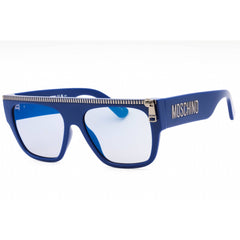 Moschino Men's Sunglasses - Blue Plastic Full Rim Browline Frame | MOS165/S 0PJP XT