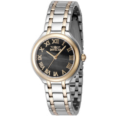 Invicta Women's Watch - Wildflower Quartz Black Dial Two Tone Steel Bracelet | 48233