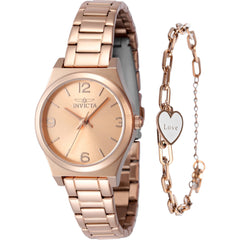 Invicta Women's Watch - Angel Quartz Rose Gold Tone Brass Dial Steel Bracelet | 48248
