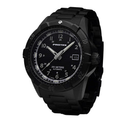 ProTek Men's Automatic Black Case Black Stainless Steel Bracelet Watch | 2202BR
