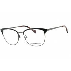 Lucky Brand Women's Eyeglasses - Black Cat Eye Full Rim Frame Clear Lens | D115 0BLA