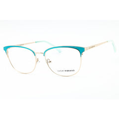 Lucky Brand Women's Eyeglasses - Teal Metal Cat Eye Shape Full Rim Frame | D115 0TEA