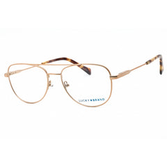 Lucky Brand Unisex Eyeglasses - Matte Gold Metal Aviator Full Rim Frame | D313 0MGO