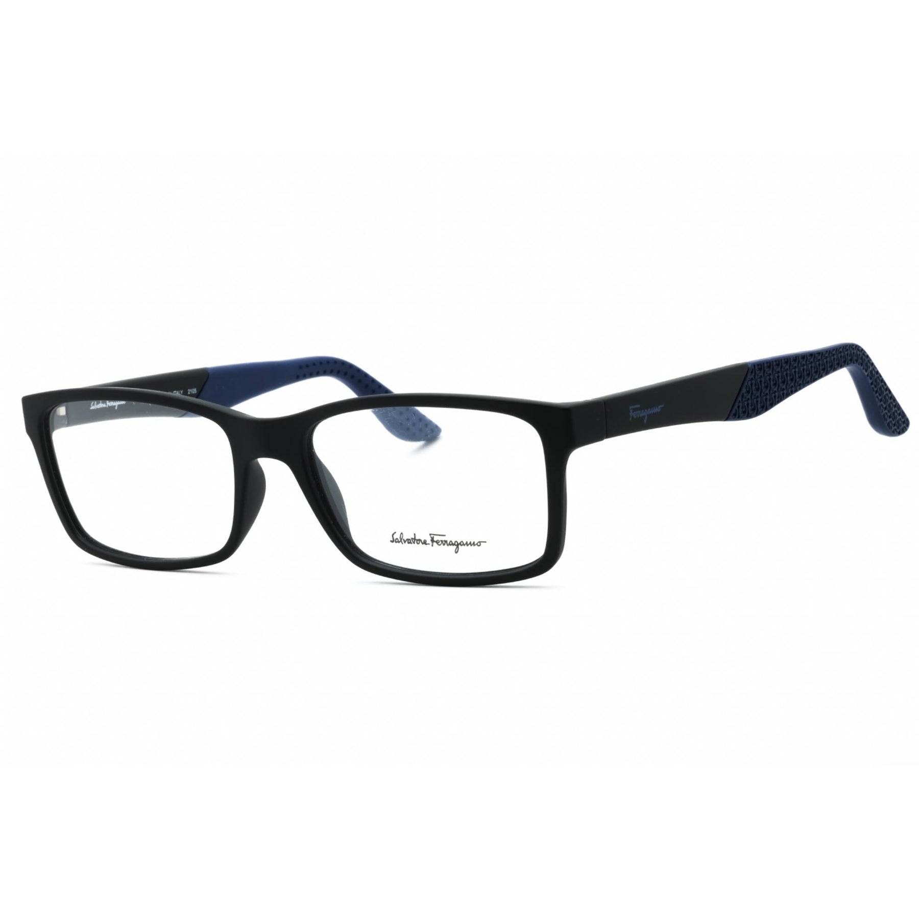Salvatore Ferragamo Black Rectangular Eyewear Ferragamo 2068B 101 6V – Vintage Frames Company main image 3