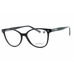 Salvatore Ferragamo Women's Eyeglasses - Black/Grey Marble Cat Eye Frame | SF2948 004