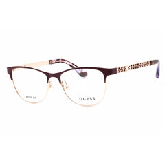 Guess Women's Eyeglasses - Matte Bordeaux Metal Cat Eye Full Rim Frame | GU2883 070