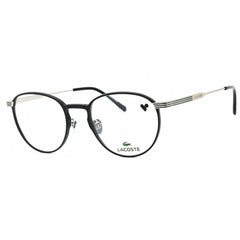 Lacoste Men's Eyeglasses - Matte Black Metal Round Shape Full Rim Frame | L2284E 002