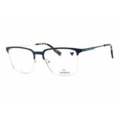 Lacoste Men's Eyeglasses - Matte Blue Metal Square Shape Full Rim Frame | L2295 424