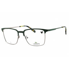 Lacoste Men's Eyeglasses - Matte Green Metal Square Shape Full Rim Frame | L2295 301