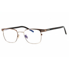 Tom Ford Men's Eyeglasses - Shiny Dark Brown Square Full Rim Frame | FT5854-D-B 048