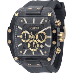 Invicta Men's Watch - S1 Rally Chronograph Gold and Black Dial Silicone Strap | 44348