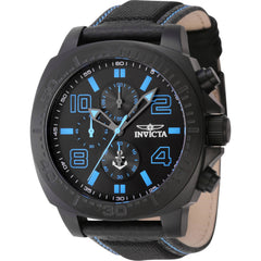 Invicta Men's Watch - Ocean Voyage Quartz Chronograph Black Dial Nylon Strap | 46286