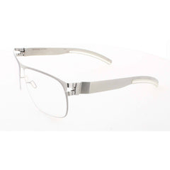Mykita Unisex Eyeglasses - Rectangular Metal Full Rim Frame NO1-ALBERT-PEARL | 009