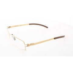 Mykita Unisex Eyeglasses - Gold Tone Rectangular Metal Frame | NO1-AMI-GOLD 003