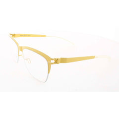 Mykita Unisex Eyeglasses - Half Rim Rectangular Frame | NO1-ARETHA-ZINC-WHITE 179