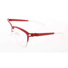Mykita Unisex Eyeglasses - Red/Tan Rectangular Metal Frame | NO1-ARETHA-RED/TAN 192