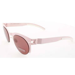 Mykita Unisex Sunglasses - Rose Pink Round Half Rim Frame | COLLAB-ANAI-ROSE F38