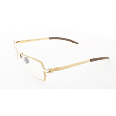 Mykita Unisex Eyeglasses - Gold Metal Rectangular Full Rim Frame | NO1-JEANNE-GOLD 003