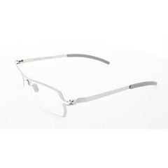 Mykita Unisex Eyeglasses - Silver Rectangular Full Rim Frame | NO1-JEANNE-SILVER 001