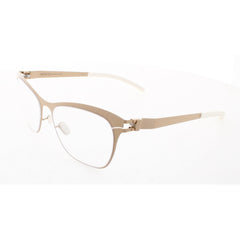 Mykita Unisex Eyeglasses - Nude Metal Cat Eye Full Rim Frame | DECADES-LOUISE-NUDE 094