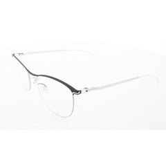 Mykita Unisex Eyeglasses - Cat Eye Frame | LUXE-COSIMA-PLATINUM/COAL GREY-DEMO COL 059