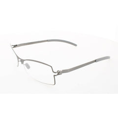 Mykita Unisex Eyeglasses - Grey Metal Rectangular Full Rim Frame | NO1-ANIA-GREY-DEMO