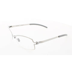 Mykita Unisex Eyeglasses - Silver Metal Rectangular Frame | NO1-EMILIA-SILVER 001