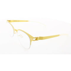 Mykita Unisex Eyeglasses - Zinc/White Metal Square Frame | NO1-GLADYS-ZINC/WHITE-DEMO
