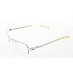Mykita Unisex Eyeglasses - Silverline Metal Rectangular Frame | NO1-GUSTAV-SILVERLINE