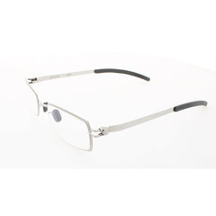 Mykita Unisex Eyeglasses - Silver Rectangular Full Rim Frame | NO1-JOE-SILVER -DEMO
