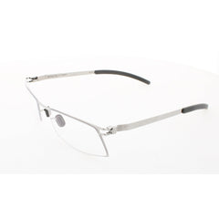 Mykita Unisex Eyeglasses - Silver Metal Rectangular Frame | NO1-KONRAD-SILVER-DEMO