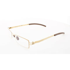Mykita Unisex Eyeglasses - Gold Metal Rectangular Full Rim Frame | NO1-MARIE-GOLD 003