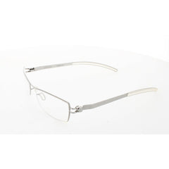 Mykita Unisex Eyeglasses - Silver Metal Rectangular Frame | NO1-STELLA-SILVER-DEMO