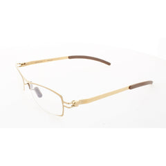 Mykita Unisex Eyeglasses - Gold Metal Rectangular Full Rim Frame | NO1-PAULA-GOLD 003