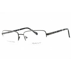 Gant Men's Eyeglasses - Shiny Gunmetal Metal Rectangular Half Rim Frame | GA3220 008