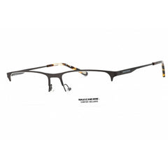 Skechers Men's Eyeglasses - Shiny Gunmetal Rectangular Half Rim Frame | SE3351 008