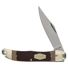 Schrade Folding Knife - Old Timer Pioneer Sawcut Delrin Handle Steel Blade | SC123OT