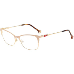 Carolina Herrera Women's Eyeglasses - Gold Nude Metal Cat Eye Frame | CH 0074 0BKU