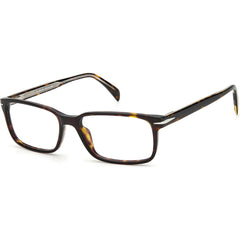 David Beckham Men's Eyeglasses - Havana Acetate Full Rim Rectangular | DB 1065 0086