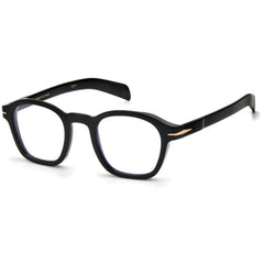David Beckham Men's Eyeglasses - Black Gold Plastic Square Frame | DB 7053/BB 02M2
