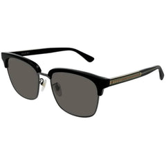Gucci Men's Sunglasses - Black Acetate Full Rim Square Frame Grey Lens | GG0382S 001