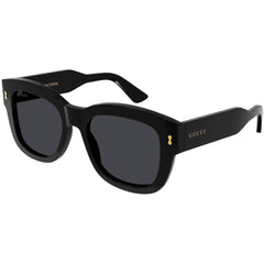Gucci Men's Sunglasses - Black Acetate Full Rim Square Frame Grey Lens | GG1110S 001