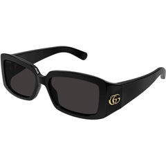 Gucci Women's Sunglasses - Black Plastic Full Rim Rectangular Frame | GG1403S 001