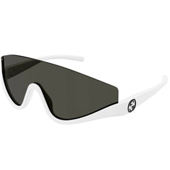 Gucci Women's Sunglasses - White Plastic Half Rim Shield Shape Frame | GG1650S 007