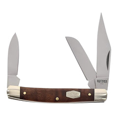 Schrade Old Timer Pocket Knife - Middleman Desert Iron Wood Clip Point Blade | 34OTW