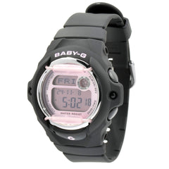 Casio Women's Quartz Watch - Baby-G Alarm Pink Digital Dial Black Strap | BG169M-1