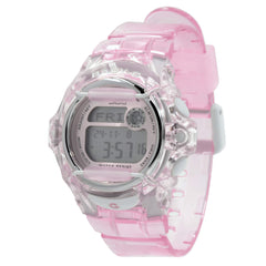 Casio Women's Alarm Watch - Baby-G Pink Transparent Strap Digital Dial | BG169R-4