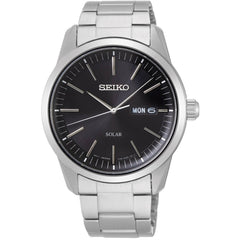 Seiko Men's Watch - Conceptual Solar Black Dial Stainless Steel Bracelet | SNE527