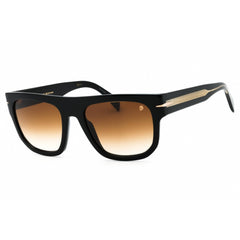 David Beckham Men's Sunglasses - Black Gold Plastic Square Frame | DB 7044/S 02M2 00