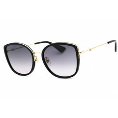 Gucci Women's Sunglasses - Black Metal Butterfly Shape Full Rim Frame | GG0606SK 001